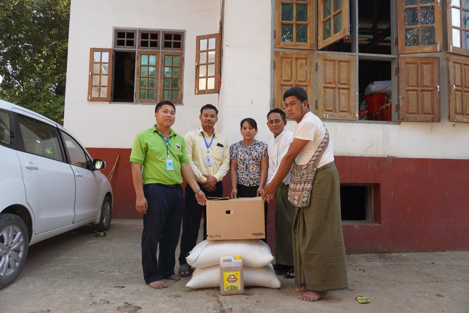 Donation for fired victim at Lewe Township, Naypyitaw Region